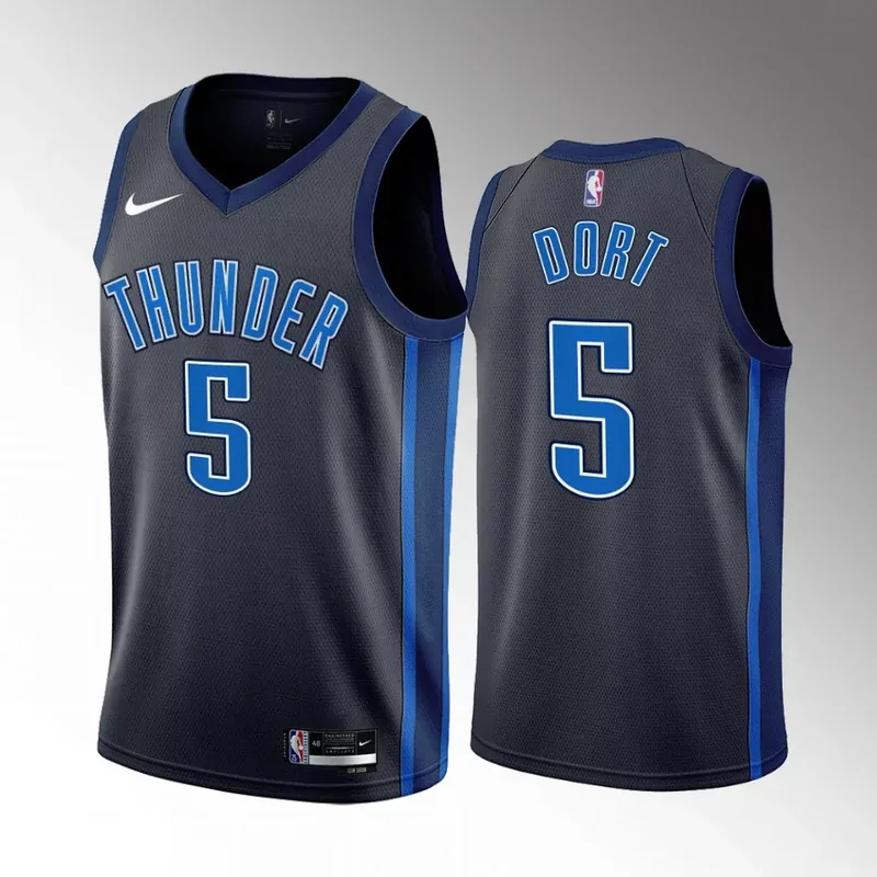 oklahoma city thunder shai gilgeous alexander 2022 23 city edition black #2 Basketball jersey - Image 3